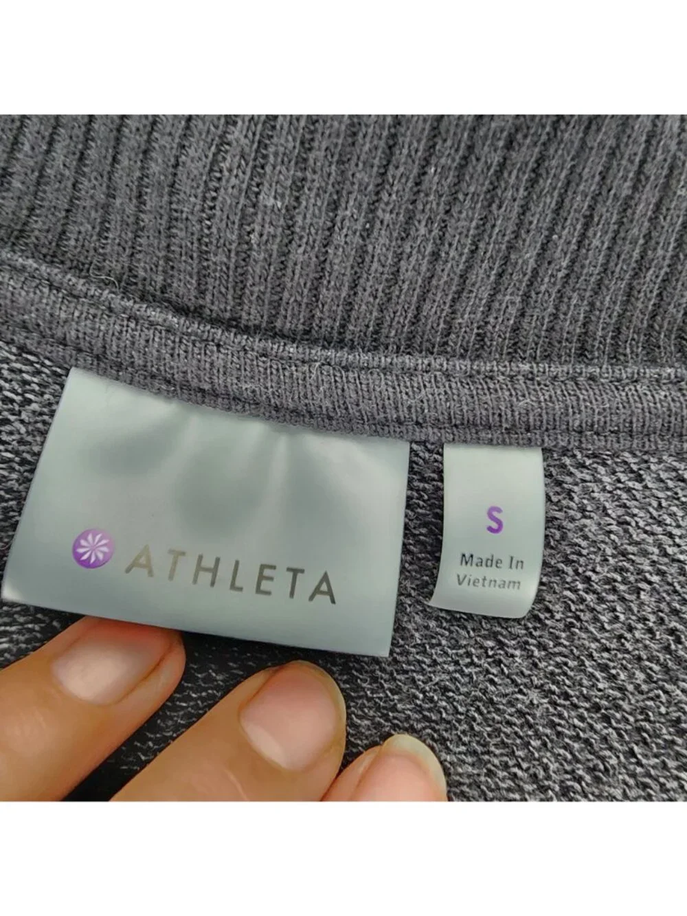 Athleta Jacket Womens Small Black Fleece Long Sleeve Open Shawl Collar
